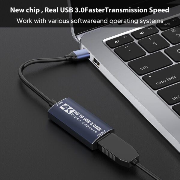 4K Audio Video Capture Card,4K HDMI to USB C 3.0, Full HD 60fps 1080P for Game Recording, Live Streaming Broadcasting… - Image 2