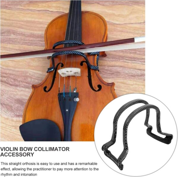 HEALLILY Violin Bow Straighten Corrector Tool Guide Fiddle Bow Collimator Beginner Starter Violin Training Teaching Accessory 8X10CM - Image 2