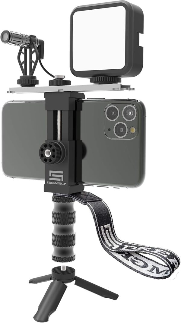 SCOUT MOJO 2 Plus Modular Rig Kit with 3 Microphones,LED Light,and ALL-IN Accessories Set for PRO Video Production with Any Smartphone for Journalists,Vloggers,YouTubers,and Content Creators - Image 2