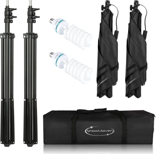 Softbox Lighting Kit, Studio Lights with 2 135W Bulbs 5500K Continuous Photography Lighting Kit for Filming Portrait Product Shooting Photography Video Recording - Image 5
