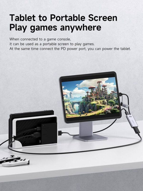 Hagibis USB3.0 Video Capture Card with 100W PD HDMI to USB/USB C 1080P HD 60fps Live and Record Video Audio Game MS2130 for Quest 3 2 Pro VR Switch PS4/5 Live Broadcast, Gaming, Streaming (UHC07P) - Image 2
