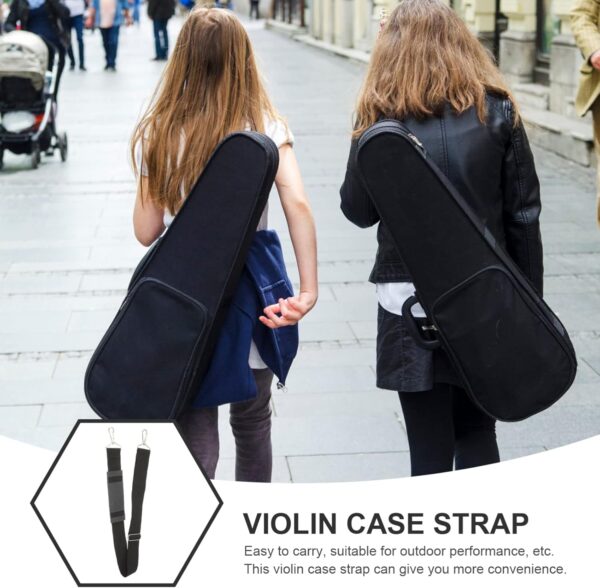 SUPVOX 2pcs Violin case Strap Universal Shoulder Strap Suitcase Straps Belts Violin Storage Bag Strap Padded Shoulder Strap Violin Travel case Strap Saxophone Bag Strap Guitar Canvas - Image 8