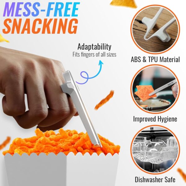 SNACTIV PRO Finger Chopsticks for Gamers - As Seen on Shark Tank! The Official Snacking Tool of the Future - Enjoy Snacks and Chips with Ease - Innovative Gaming Snacking Solution - Snack Chopsticks - Image 2