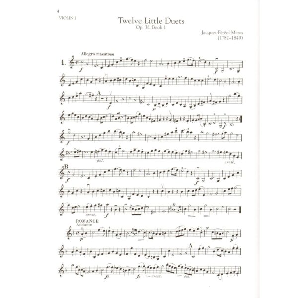 Mazas - Twelve Little Duets for Two Violins, Op. 38, Books 1 & 2: Schirmer Library of Classics Volume 2097 (Schirmer's Library of Musical Classics) - Image 3