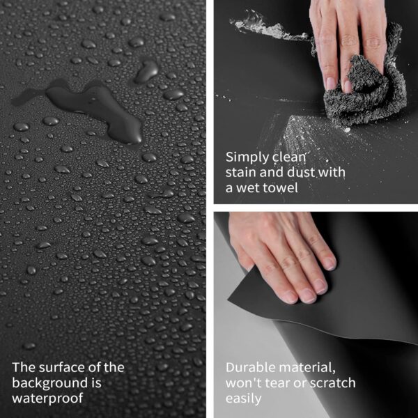 Meking 31x59inch (80x150cm) Photography PVC Backdrop Background Matte Vincly Seamless Backdrop Kit for Studio Video Product Shooting, 3 Solid Colors - Image 5
