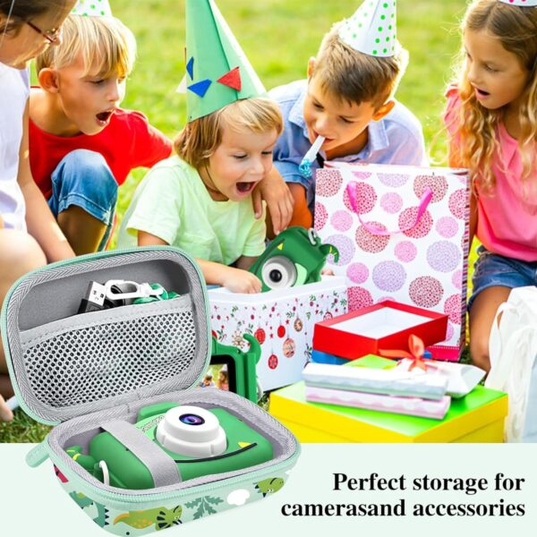 Leayjeen Kids Camera Case Compatible with Goopow/Mgaolo/HOOMOON/Hangrui Kids Camera Toys and KIids Digital Video Camcorder Camera,Best Christmas,Birthday Festival Gift -Green Dinosaur(Case Only) - Image 7