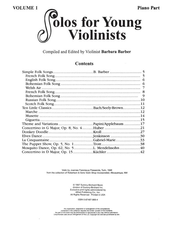 Solos for Young Violinists, Vol. 1 - Image 2