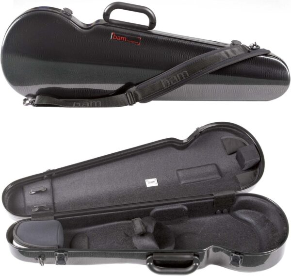 Bam France 2002XL Contoured Hightech Black Carbon-Look 4/4 Violin Case