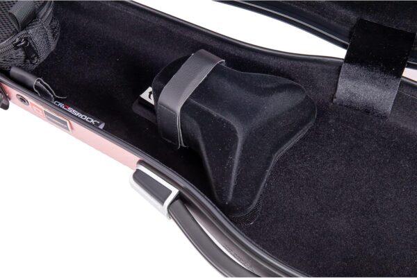 Crossrock Poly Carbon Case fits 4/4 violins, Anti-scratch Shaped Flight Case in Rose Gold(CRF4020SVRG) - Image 5