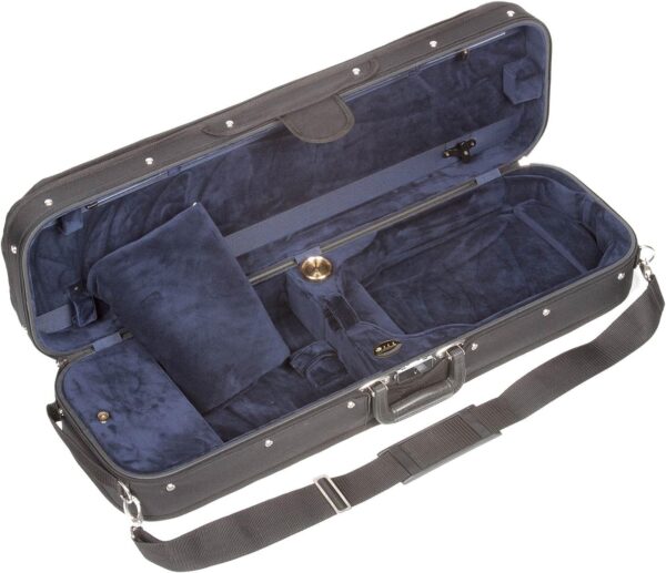 Bobelock 1002S Oblong 4/4 Violin Case with Blue Velour Interior - Image 2