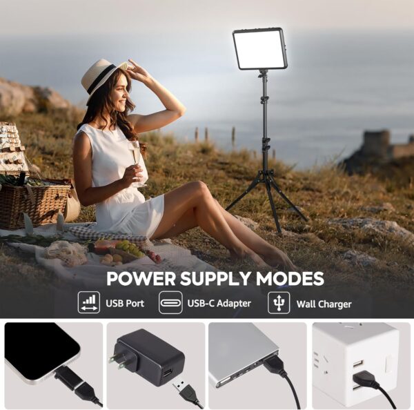 2-Pack LED Photography Lighting Kit, Arsoer 15W Bi-Color Video Light Kit, 2800-6500K LED Light CRI 97+, Studio Light with 70” Tripod Stand for Photography/YouTube/Video Recording/Content Creation - Image 4