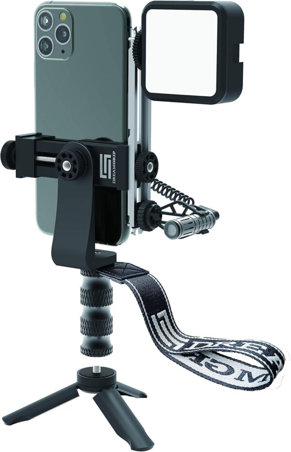 SCOUT MOJO 2 Plus Modular Rig Kit with 3 Microphones,LED Light,and ALL-IN Accessories Set for PRO Video Production with Any Smartphone for Journalists,Vloggers,YouTubers,and Content Creators - Image 3