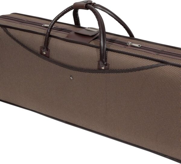 MI&VI Luxurious Hard-Shell Violin Travel Case 4/4 (Full Size) With Soft Leather Handles | Adjustable Shoulder Straps | High-Density Foam | Lightweight | Brown/Tan Exterior Stitching - By MIVI Music - Image 6