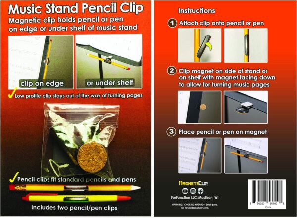 Music Stand Pencil Holder Magnetic Clip For Pencils and Pens - Image 6