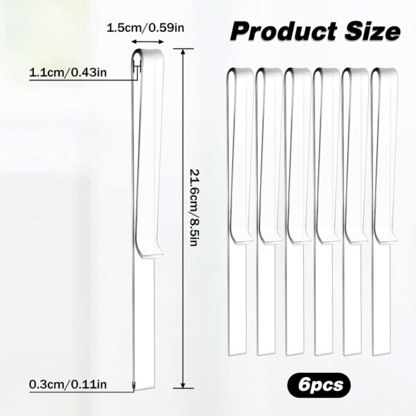6 Pcs Music Stand Clips, Clear Acrylic Music Book Stand Page Holder Clip to Hold Book Open, Piano Book Holder Clips for Wind for Musician Composer Pianist Outdoor Gig Rehearsal Easy Reading - Image 2
