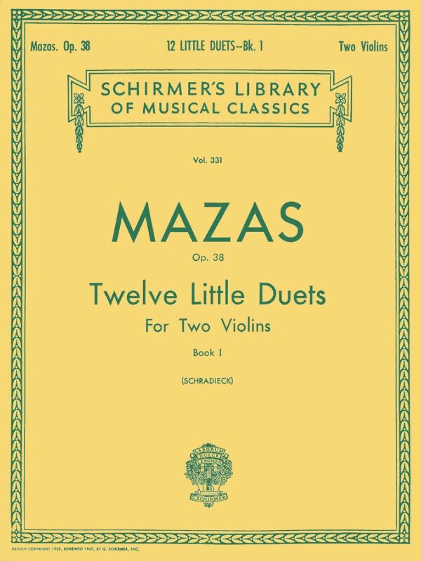 Jacques-Féréol Mazas: 12 Little Duets, Op. 38, Book 1: Two Violins