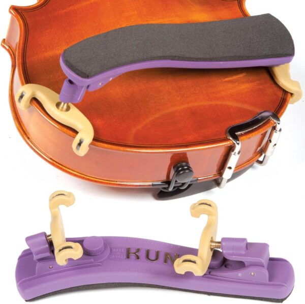 Kun Collapsible Mini Purple Shoulder Rest for 1/16-1/4 Violin