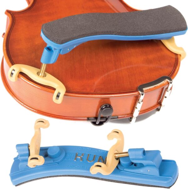 Kun - Collapsible Mini 1/16 to 1/4 Violin Shoulder Rest - Blue - Image 3